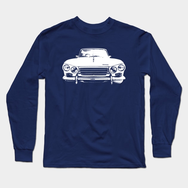 Triumph Vitesse 1960s classic car monoblock white Long Sleeve T-Shirt by soitwouldseem